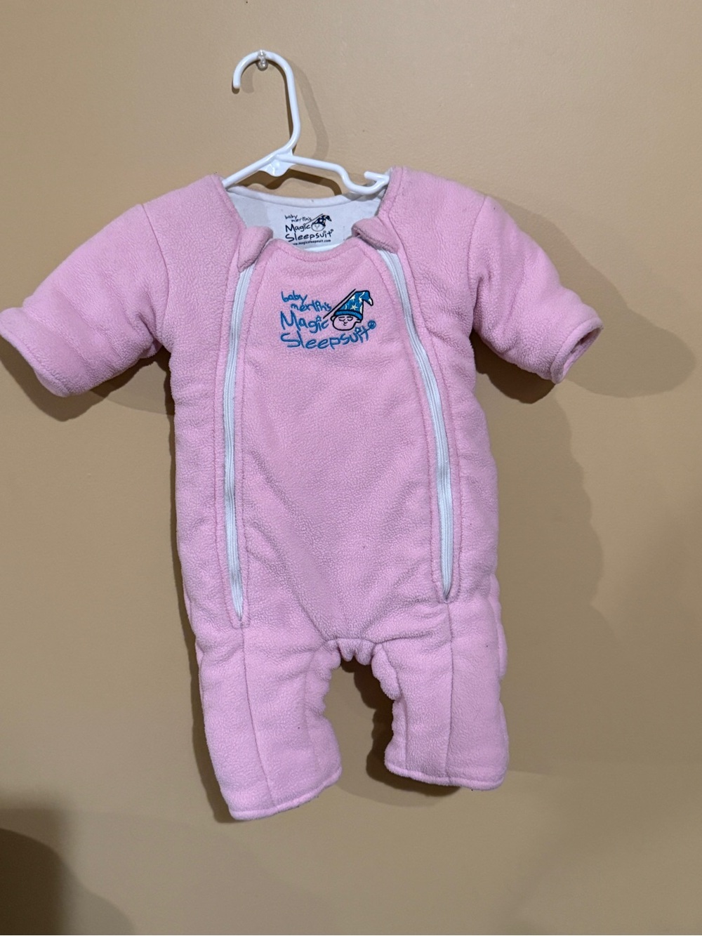 Baby Merlin’s Pink Fleece Magic Sleep Suit One-Piece - Baby Sleepsuit